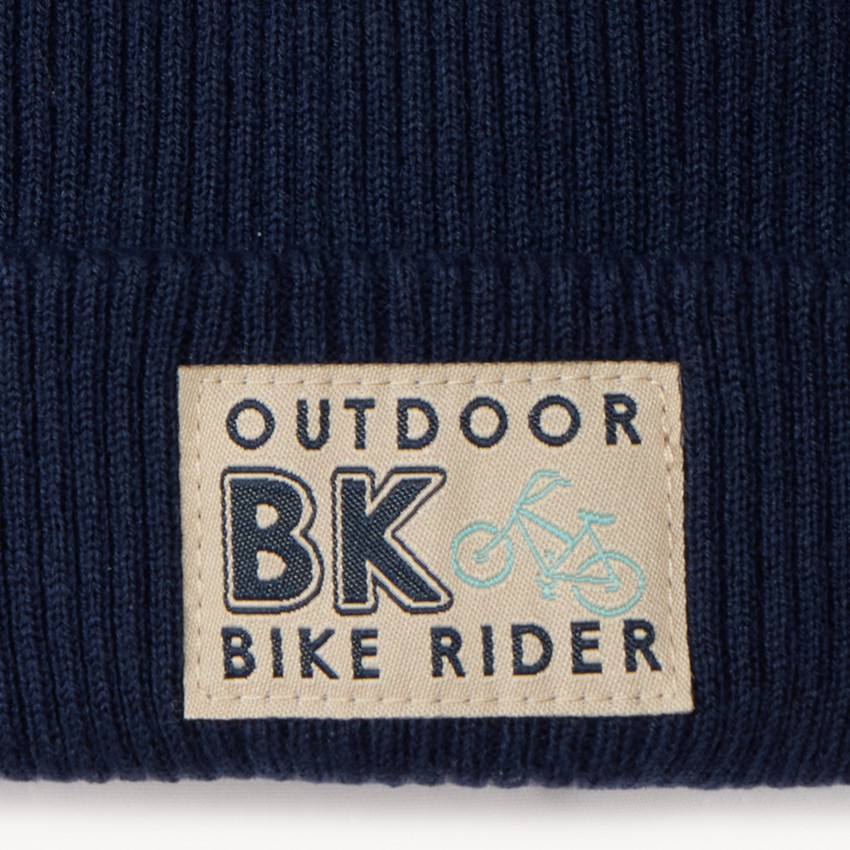 Unie geribbelde gebreide muts voor jongens 