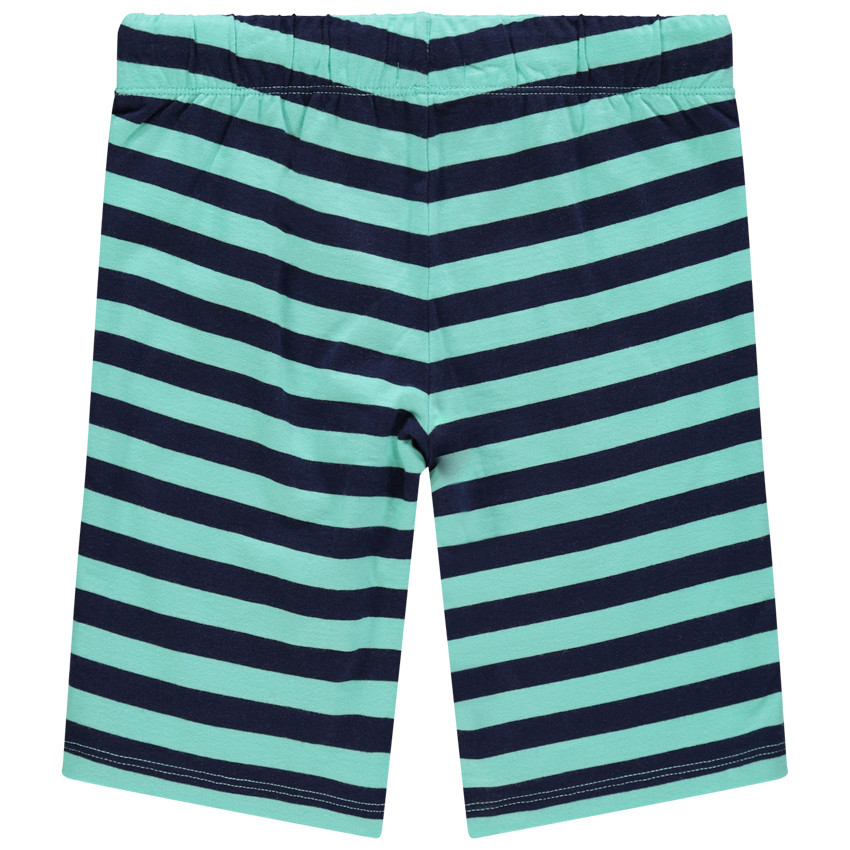 Set met mouwloos T-shirt geest zomer en gestreepte bermuda 