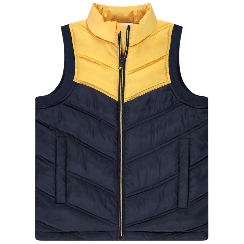 Gewatteerde bodywarmer met color-blocklook voor jongens 