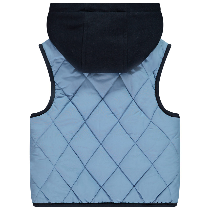 Doudoune sans manches matelassée à capuche pour bébé garçon 