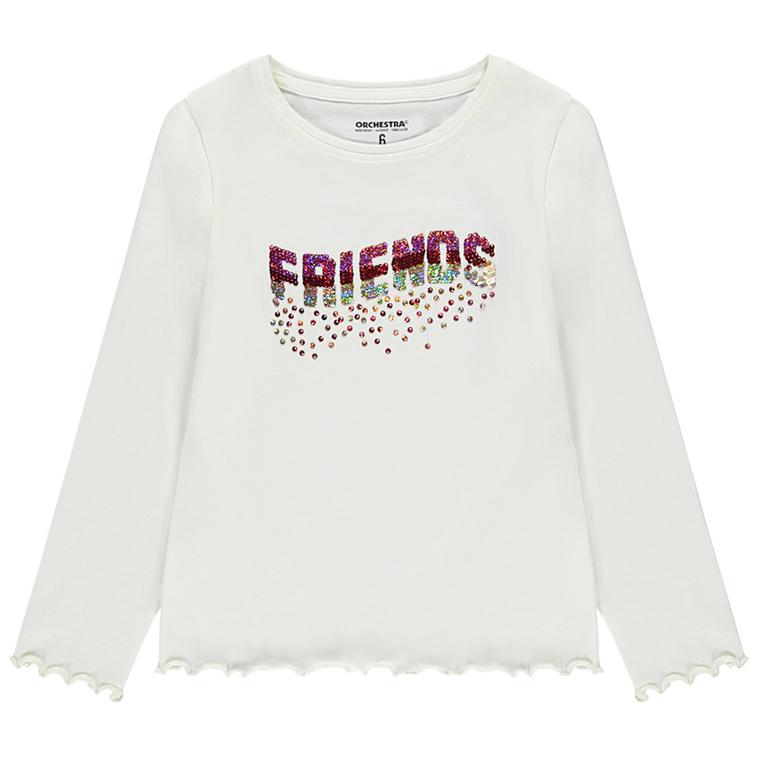 Lange mouwen T-shirt met magische pailletten in gradient voor meisjes 