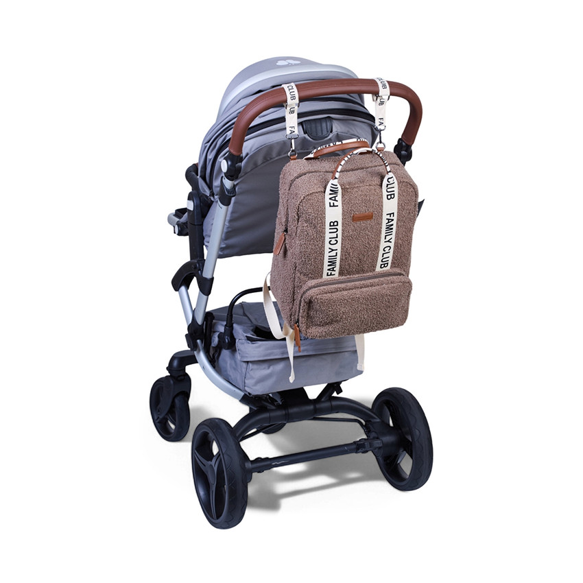 Sac à dos Family Club Signature en teddy soft brown 