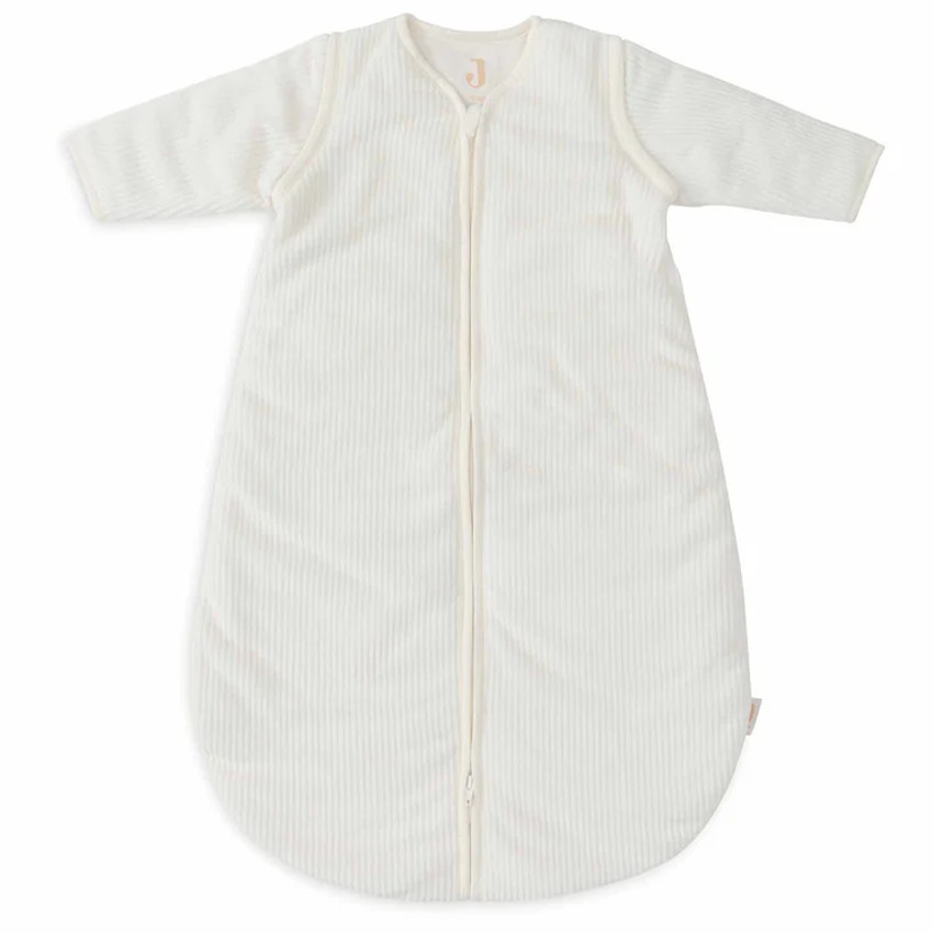 Slaapzak met afritsbare mouwen 70cm 4 seizoenen Rib Ivory 