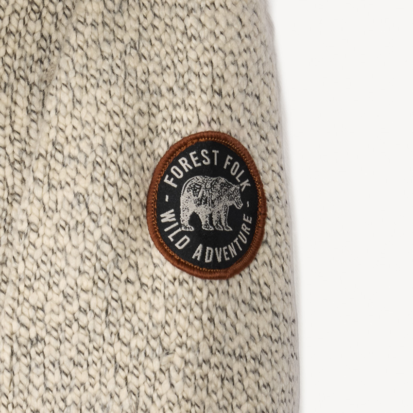 Gebreide hoodie met sherpa voering voor jongens 