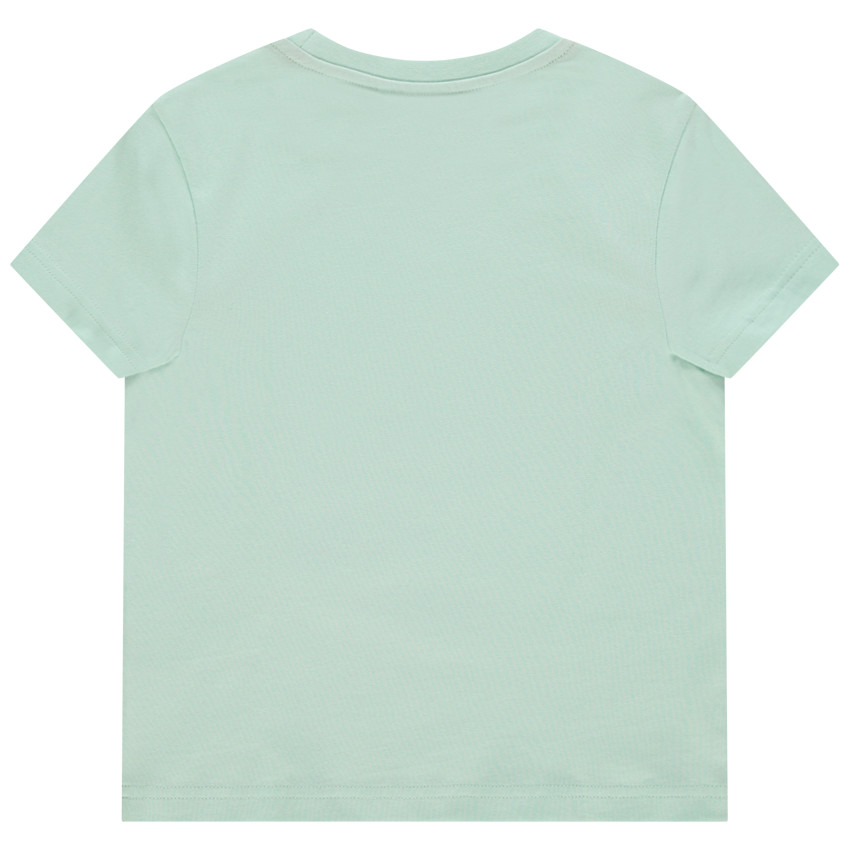 T-shirt met korte mouwen blauw met junglepatroon 