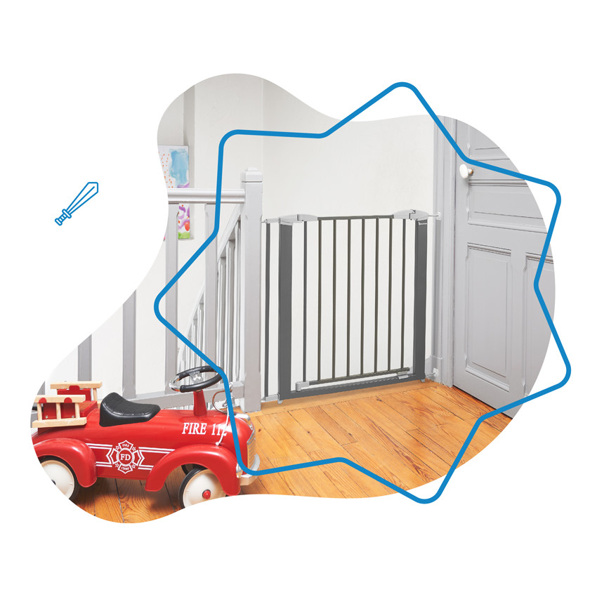 Lot de 2 embouts de fixation pour barrière de sécurité 