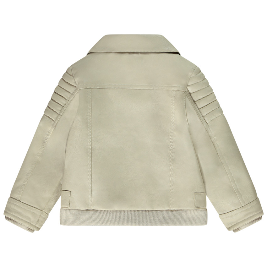 Perfecto biker geest in lederlook gevoerd voor baby jongen 