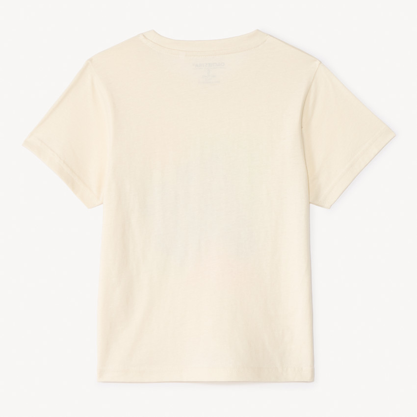 T-shirt met korte mouwen, eenkleurig met fantasieprint jongens 