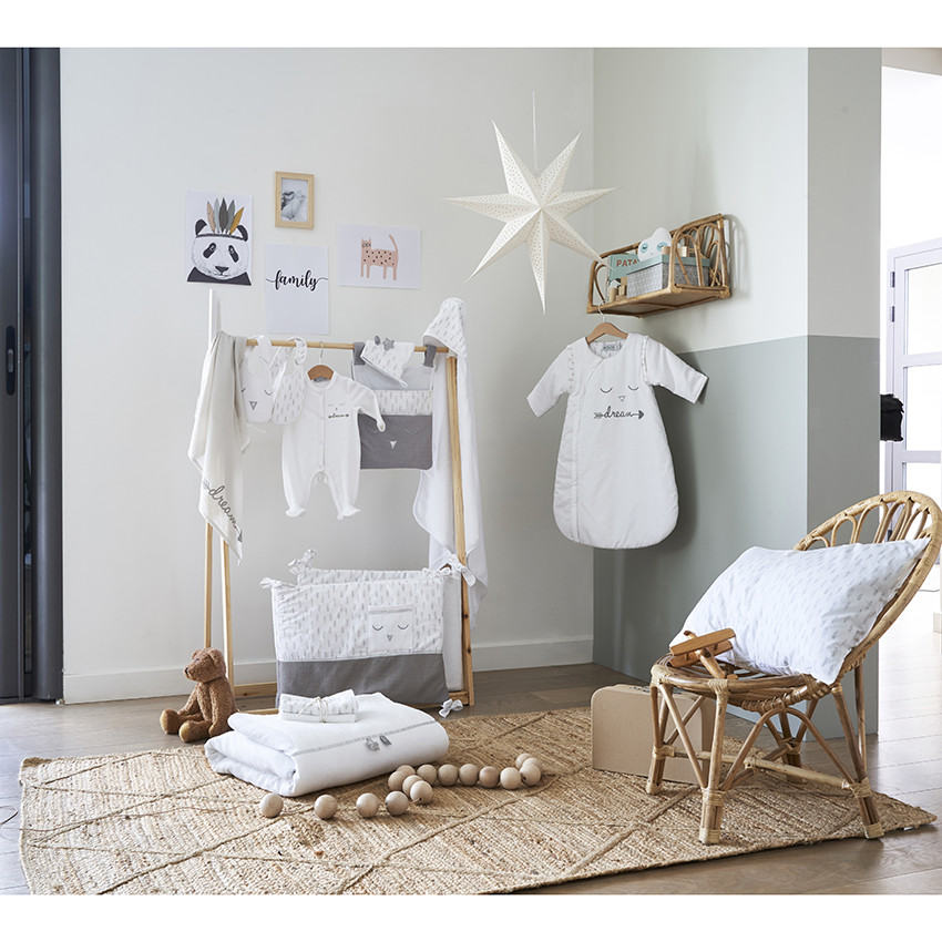 Set de 2 bavoirs en jersey avec prints et détails brodés 