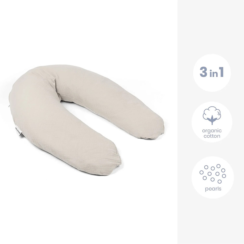 Grand coussin d'allaitement multi-usages Basic Comfy Big almond 
