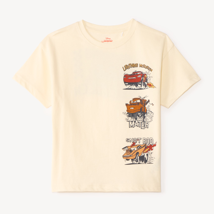 T-shirt garçon manches courtes print Flash McQueen et Martin Disney Pixar 