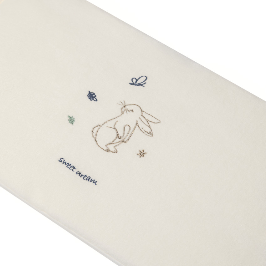 Tour de lit 3 pans en velours Little Deer écru 