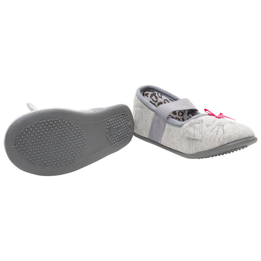 Pantoffels babies in jersey met borduursels 