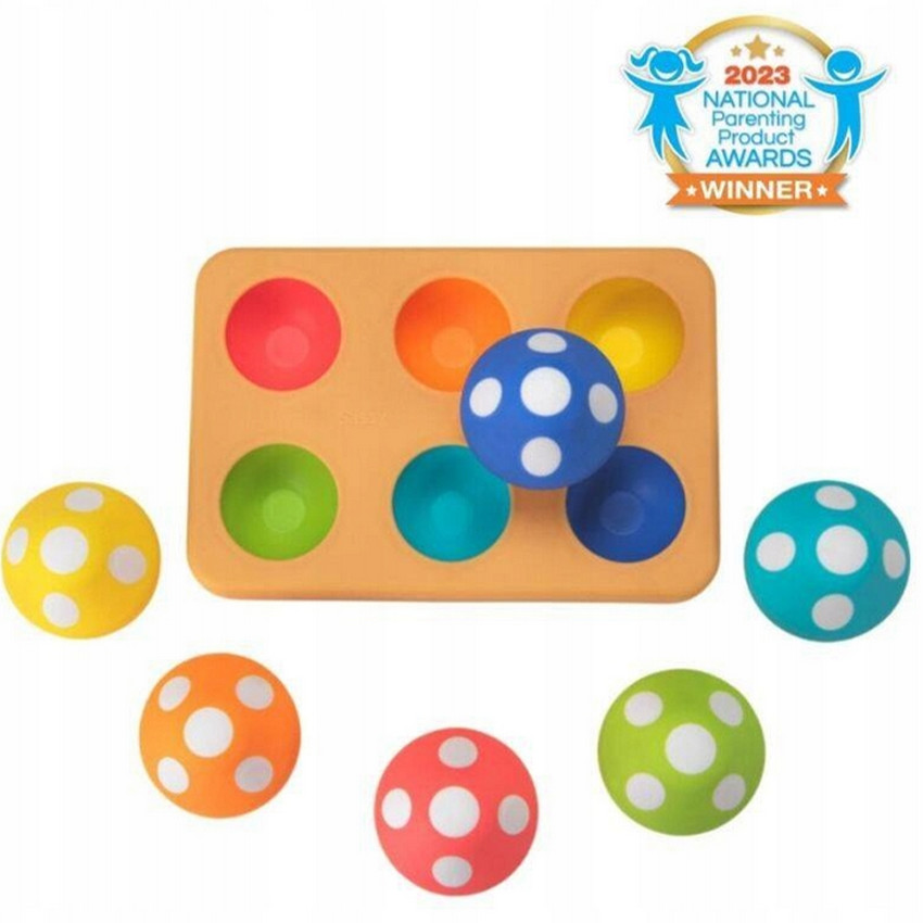 Speelgoed 1ste leeftijd ondeugende kleurrijke paddenstoelen om te sorteren 