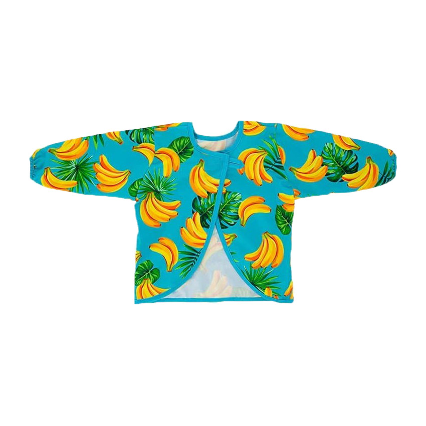 Bavoir à manches longues imprimé bananes 