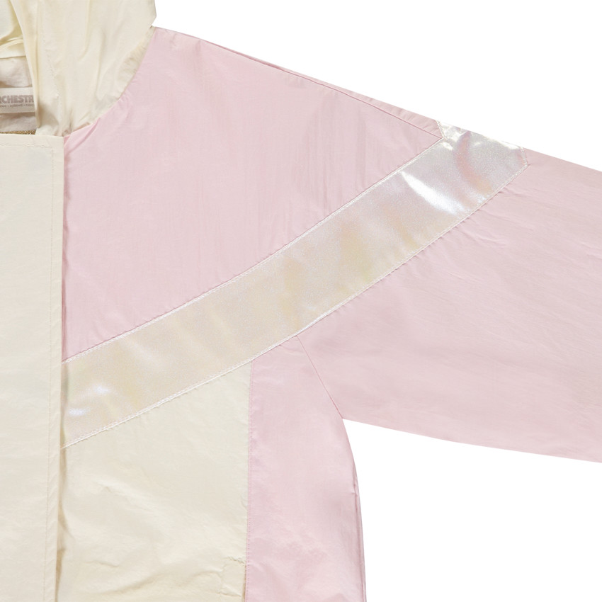 Windjack van crinkle stof met colour block effect voor meisjes 