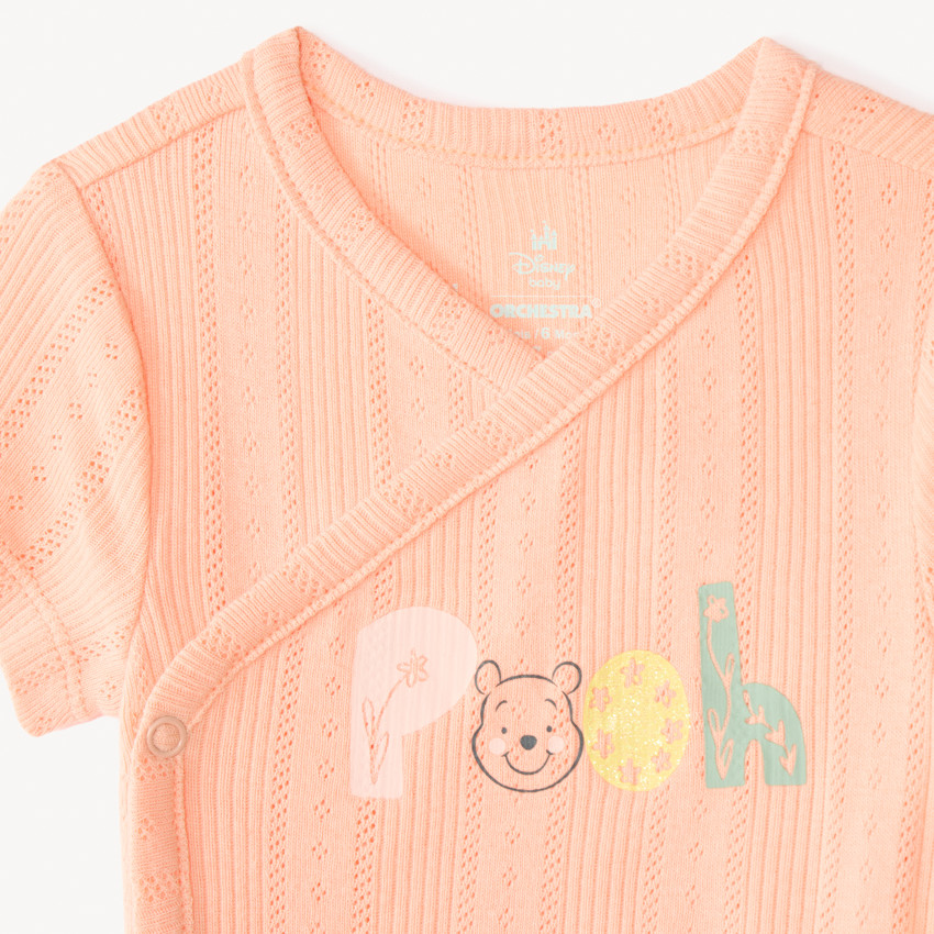 Set van 3 korte mouwen Winnie Disney rompertjes voor meisjes. 