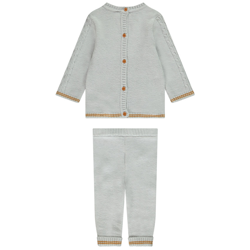 Ensemble en tricot pull ourson + legging pour bébé garçon 