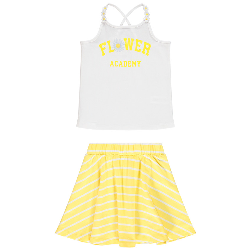 Ensemble de plage débardeur + jupe pour fille 