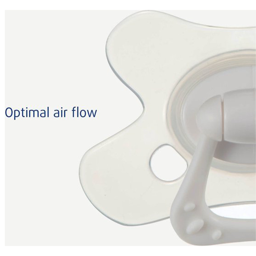 Fopspeen silicone natural 0-6m Rasperry 