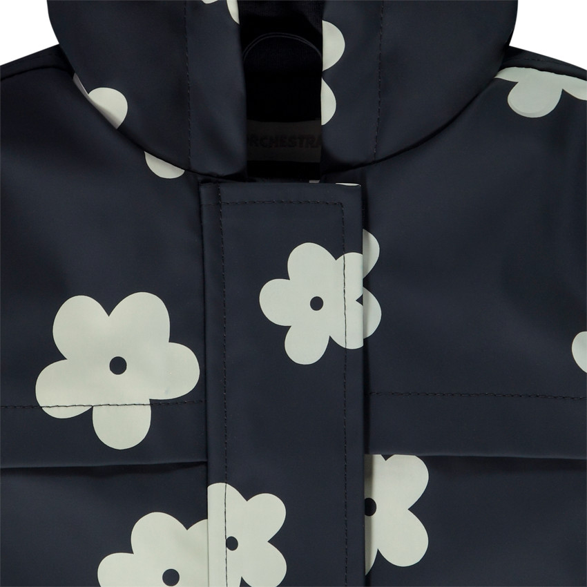 Parka gom gewatteerd met bloemenprint voor meisjes 