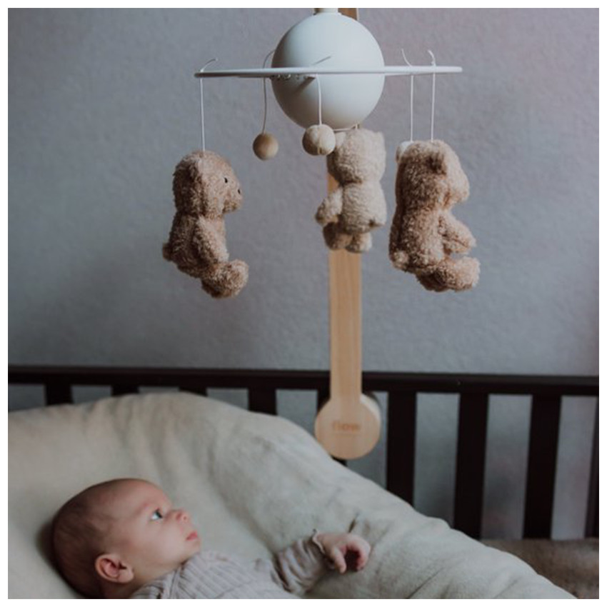 Mobile L'ours Lou musicale & rechargeable White 