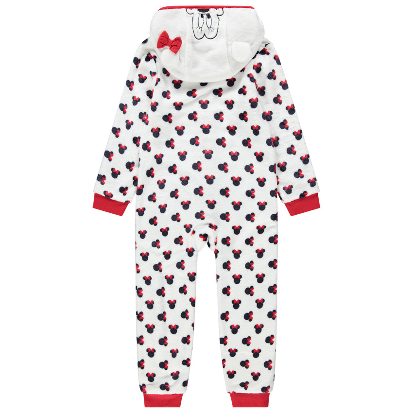 Overpyjama van sherpastof met print van Minnie Disney en reliëforen 