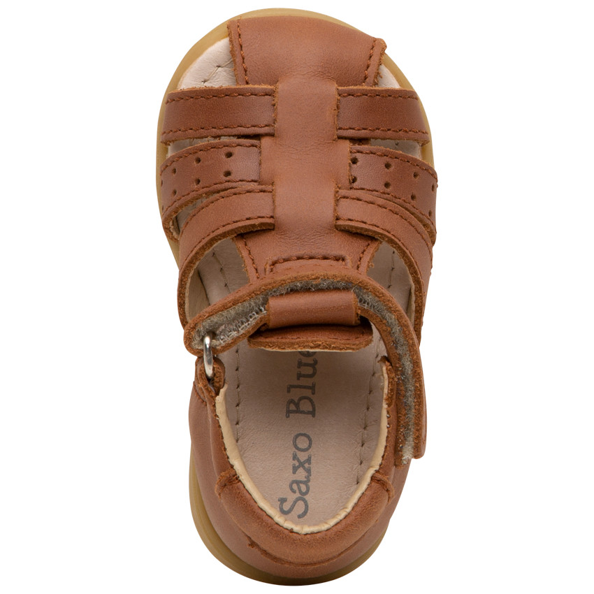 Nu-pieds en cuir à bride perforée 