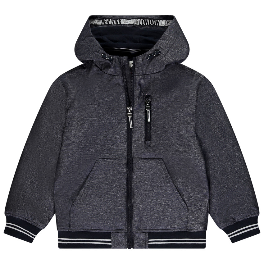 Coupe-vent à capuche effet métallisé pour garçon 