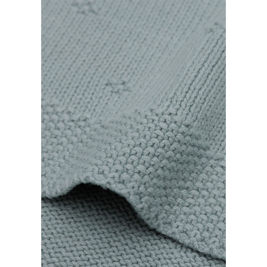 Deken wieg 75x100cm Cosy Knit Sea Green 