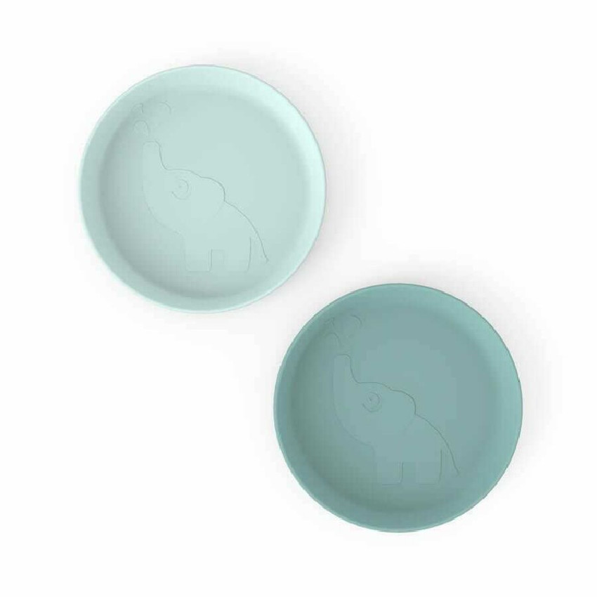 ASSIETTE KIDDISH ASSIETTE LOT DE 2 ELPHEE BLEU 