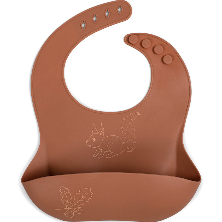 SILICONEN SLABBETJE MET OPVANGVAKJE - ORANJE – EEKHOORN 