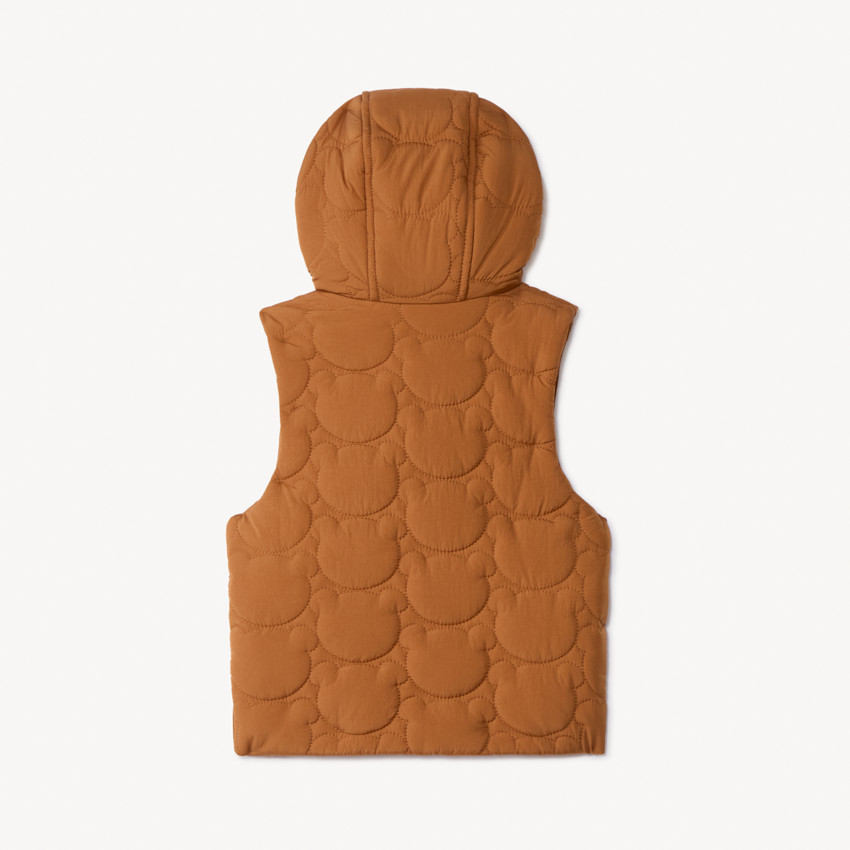 Doudoune sans manches en toile avec capuche pour bébé garçon 