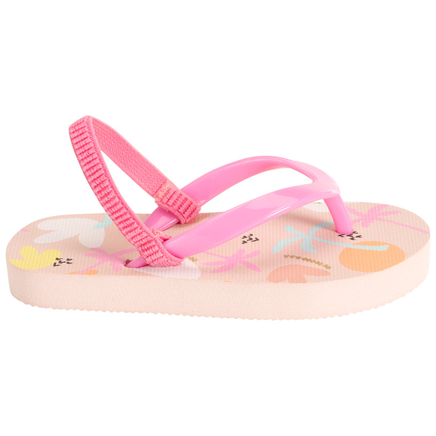 Tongs imprimé palmiers arty pour fille avec lanière selon l'âge 