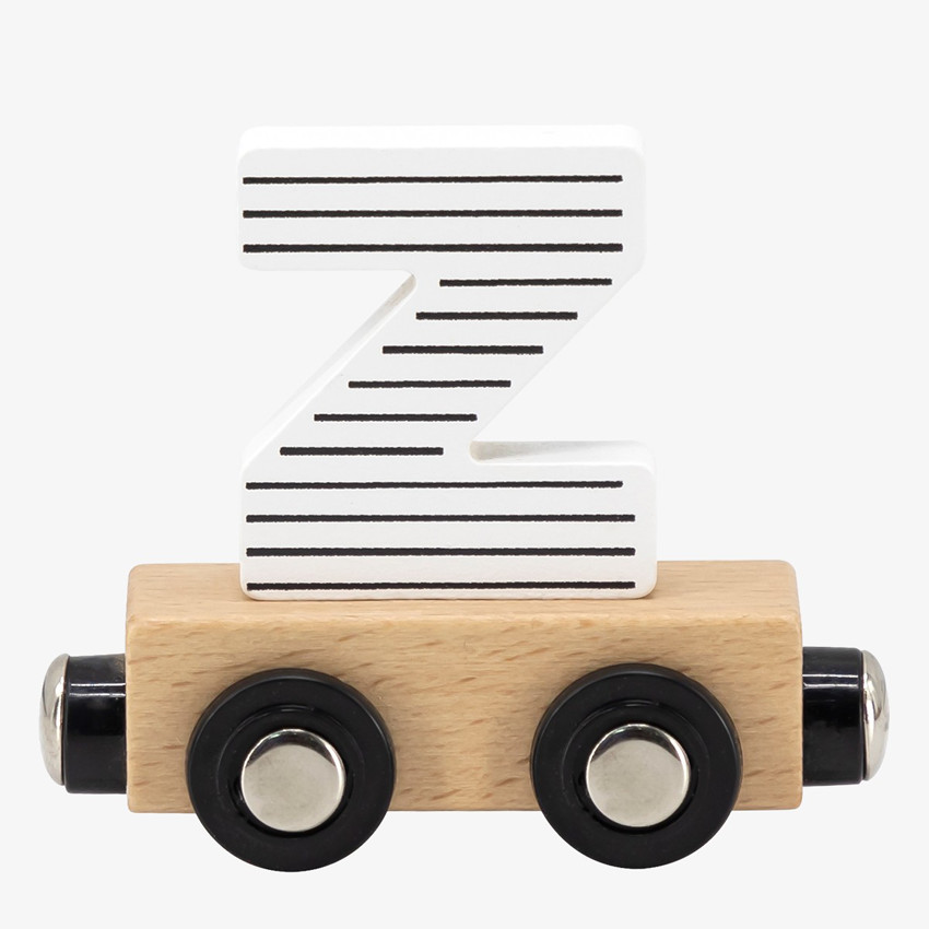 Lettre "Z" en bois pour train coloré 
