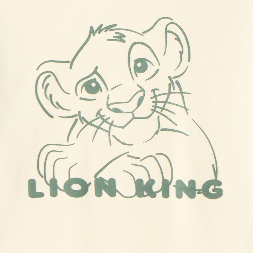 Sweatshirt fleece met kap en Disney Le Roi Lion-print jongens 