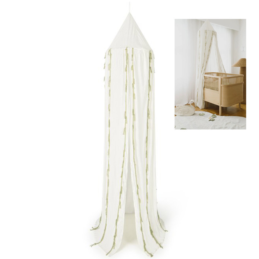 Ciel de lit Baldaquin crêpe 245 x Ø 50 cm Swan Ivory 