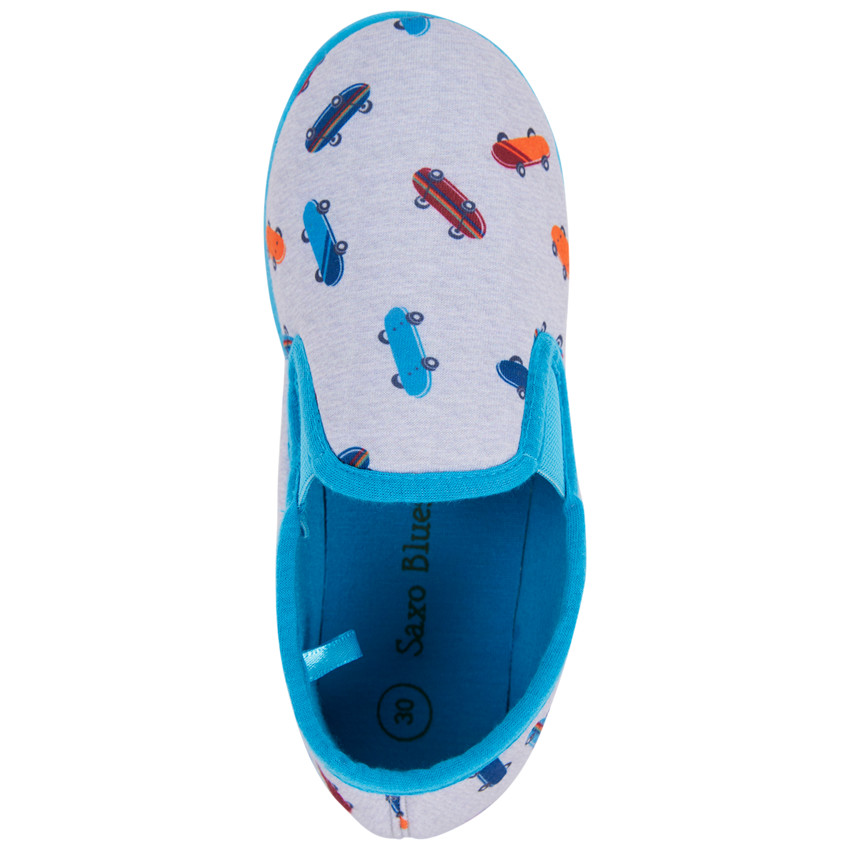 Chaussons bas imprimé skates pour garçon 
