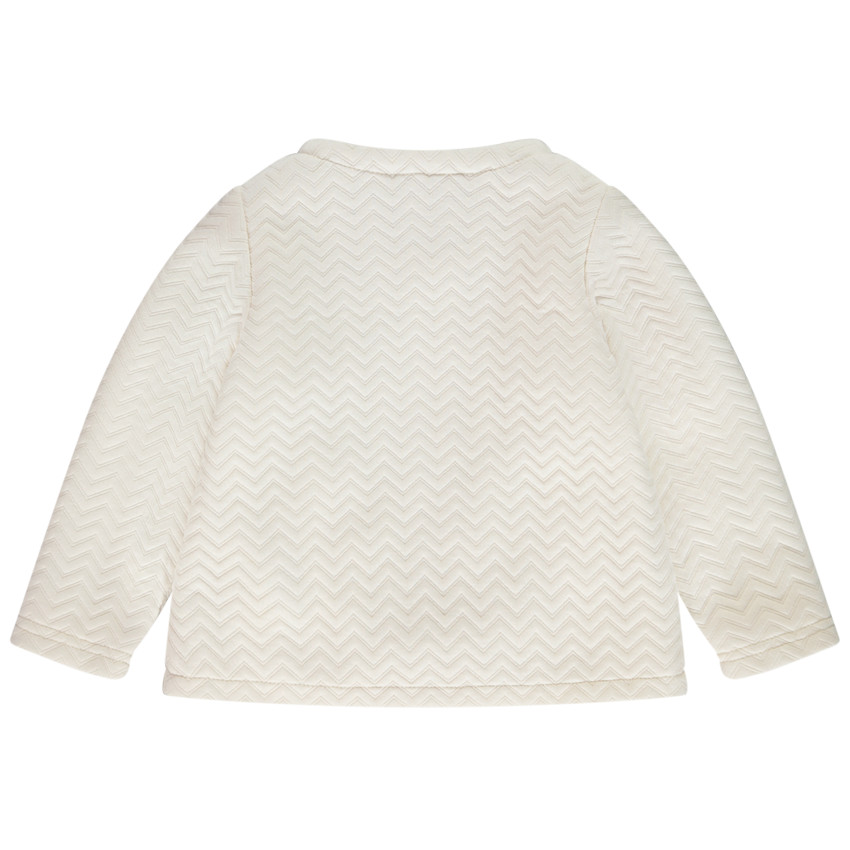 Jas in fleece met zigzag voor baby meisje 