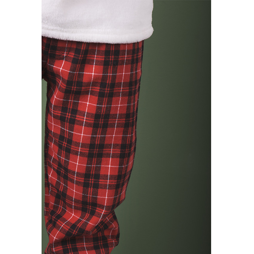 Pyjama van sherpa en flanel voor jongen 