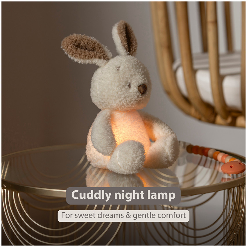 Nachtlamp mini knuffel konijntje 25cm Tedyy Bouclette Ecru 