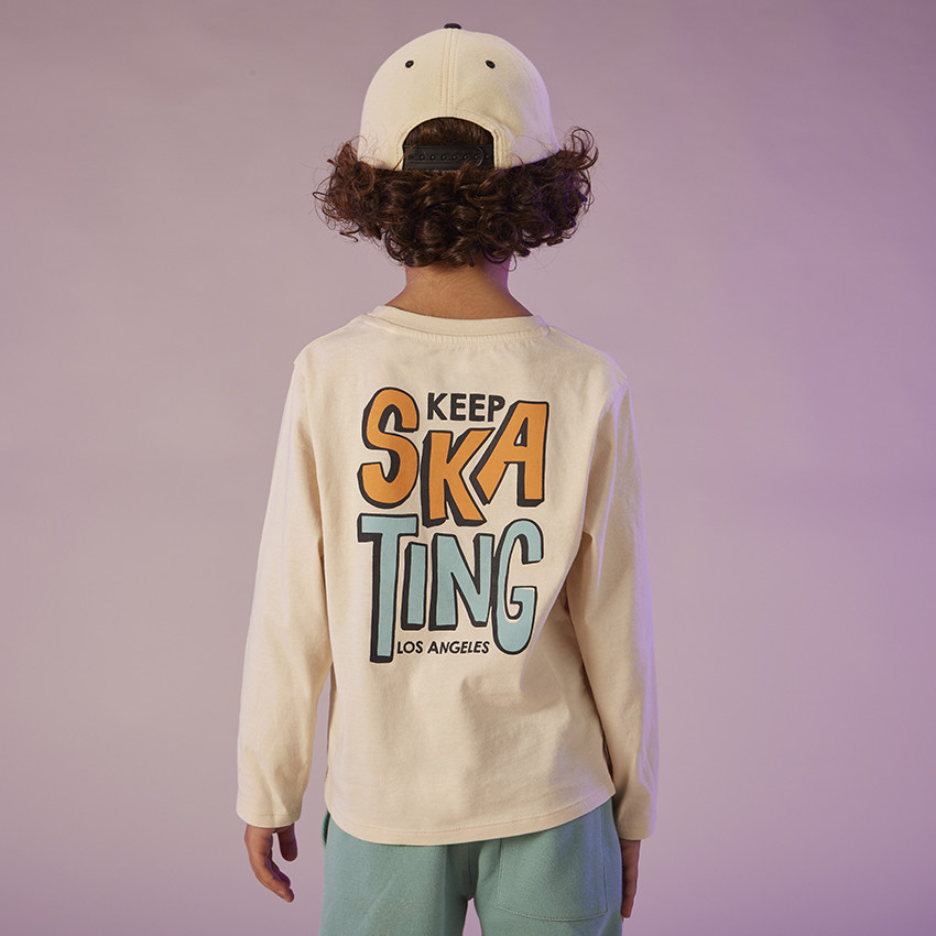 T-shirt manches longues avec dos printé pour garçon 