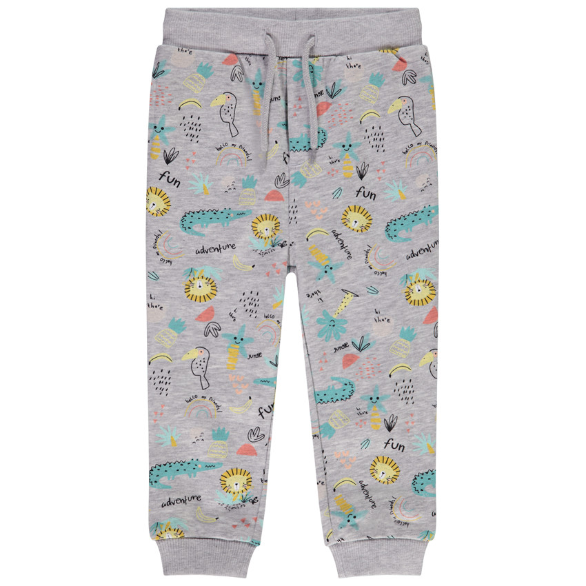 Joggingbroek met fantasie-savanneprint voor babyjongens 