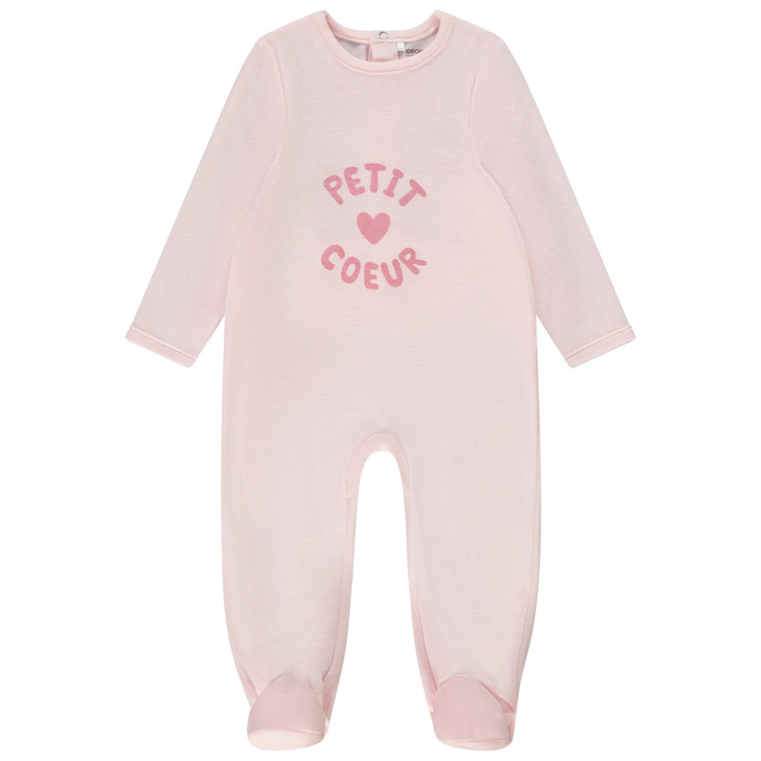 Pyjama in fluweel met fantasieprint voor meisjes 