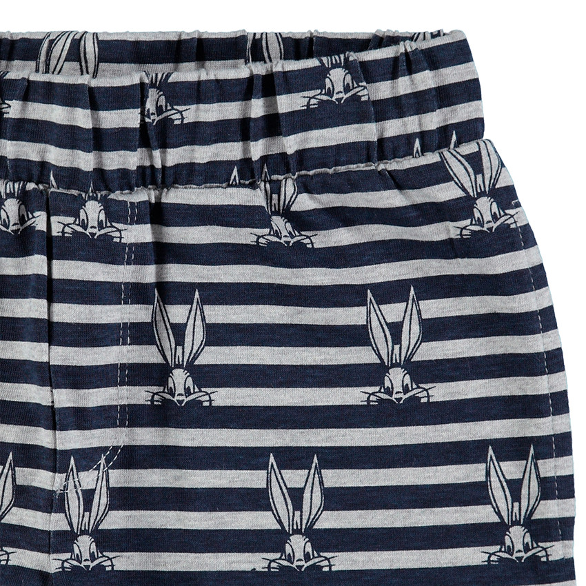 Pyjama en jersey avec bas rayé et print Warner/Looney Tunes Bugs Bunny 