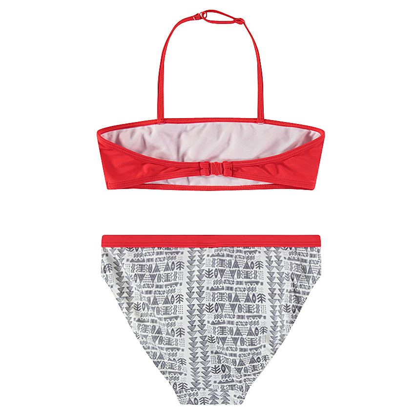 Junior - Maillot de bain 2 pièces à franges et imprimé ethnique 