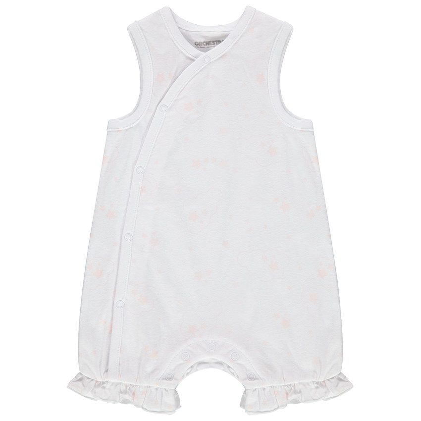 Combinaison courte en coton imprimée étoiles  