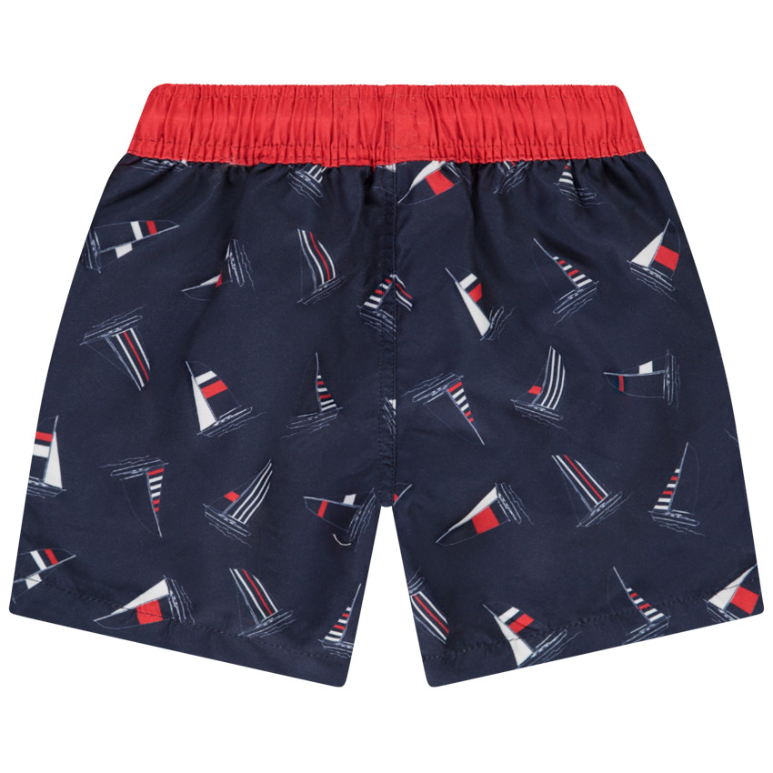 Short van microvezel met zeilbotenprint voor jongens 