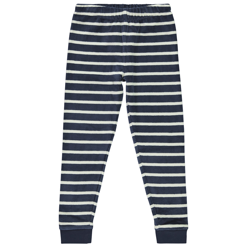 Pyjama velours 2 pièces effet color bloc et rayé pour garçon 