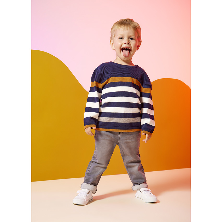 Jean à taille élastiquée pour bébé garçon 